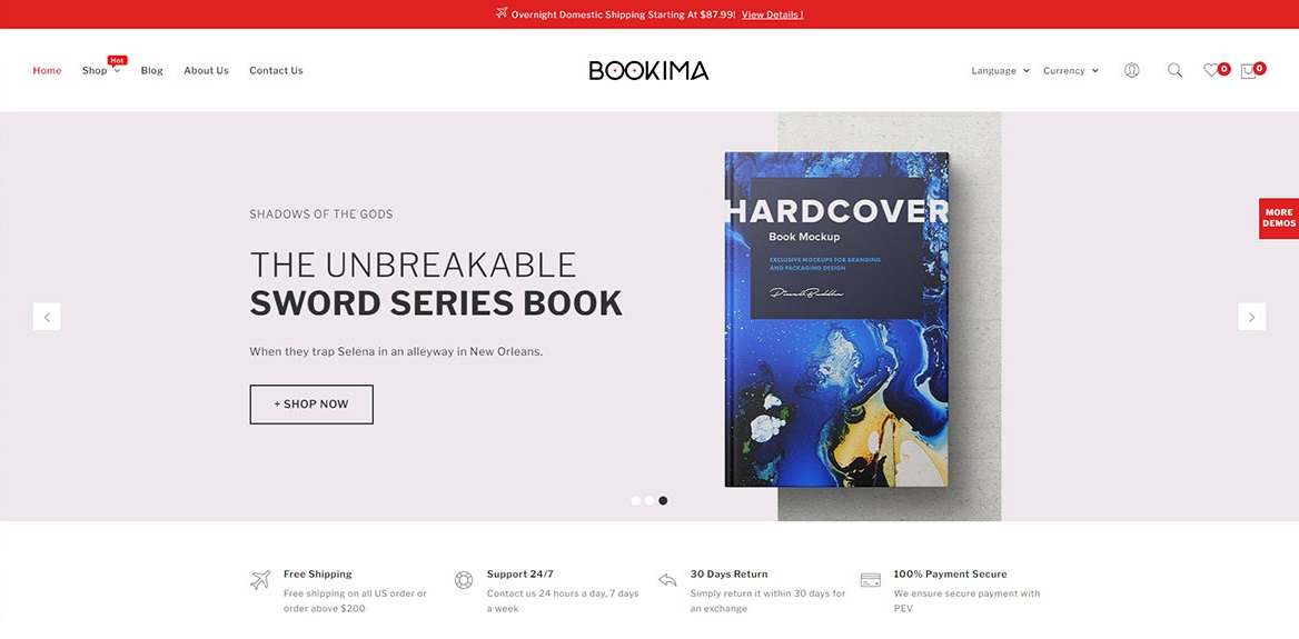 Web společnosti Bookima