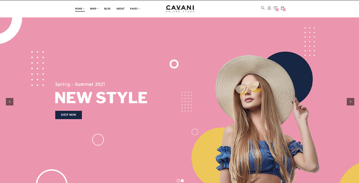 Sitio web de Cavani