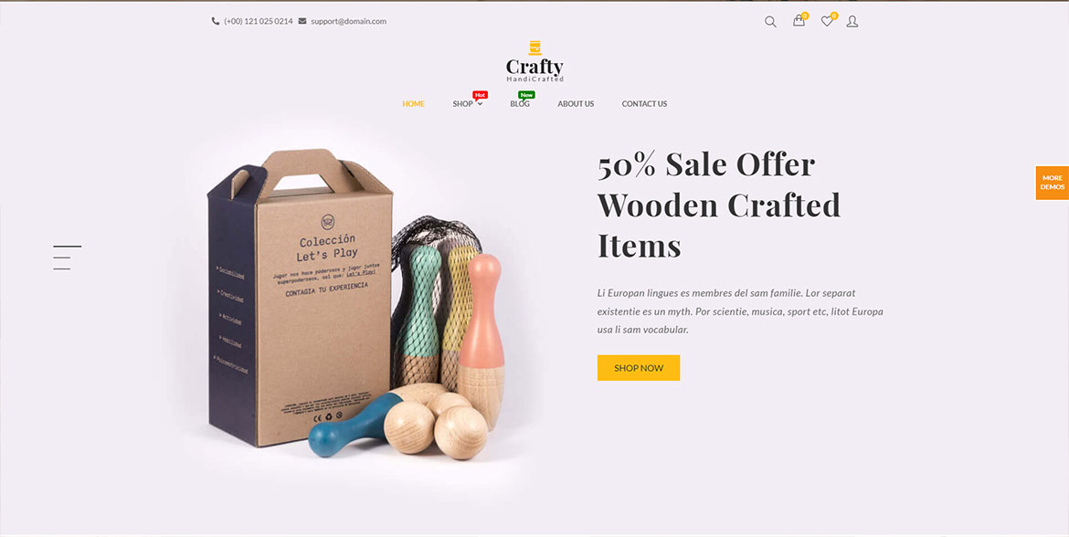 Sitio web para Crafty