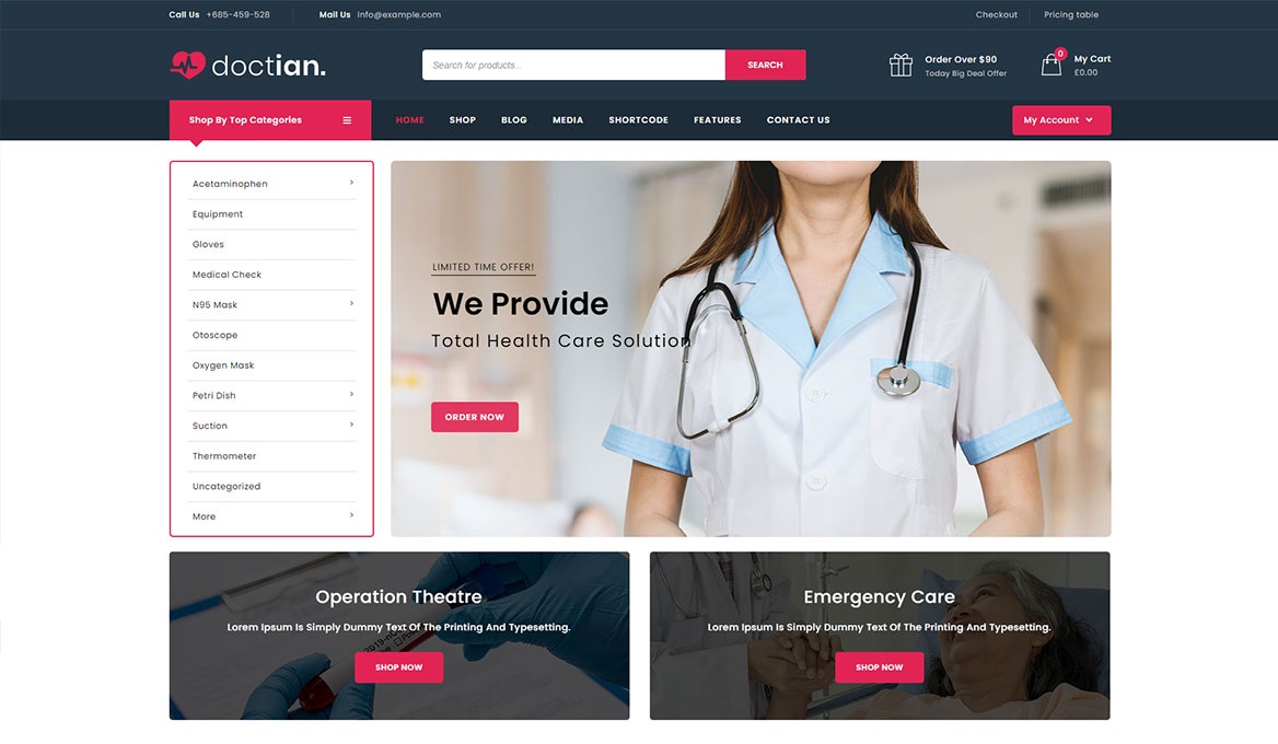 Sitio web para Doctian