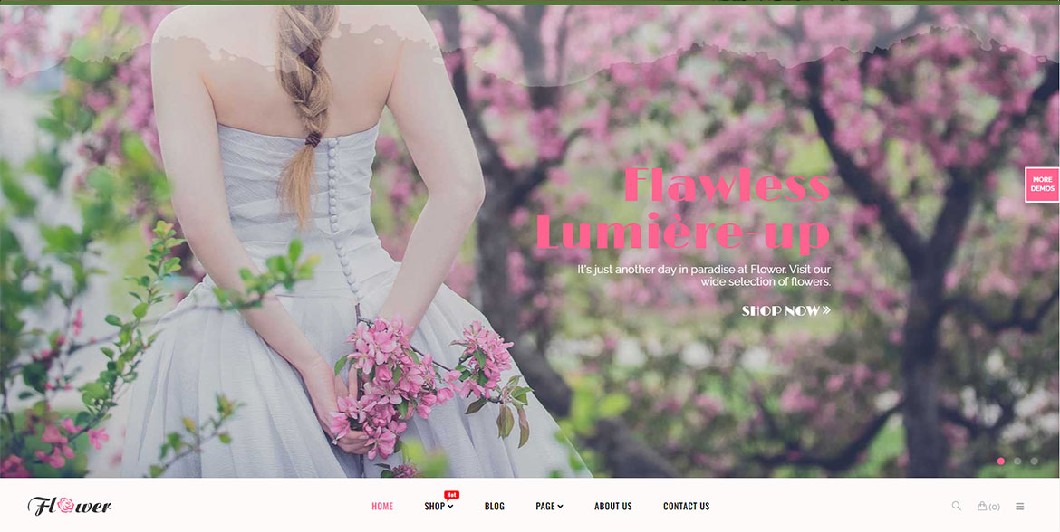 Sitio web para flores