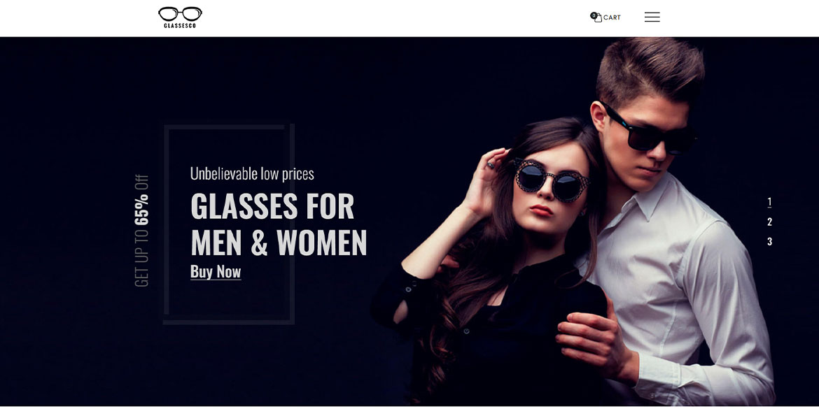 Sitio web de Glassesco