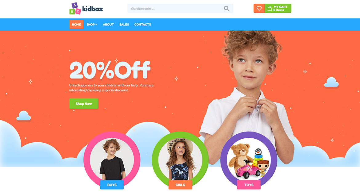 Sitio web de Kidbaz