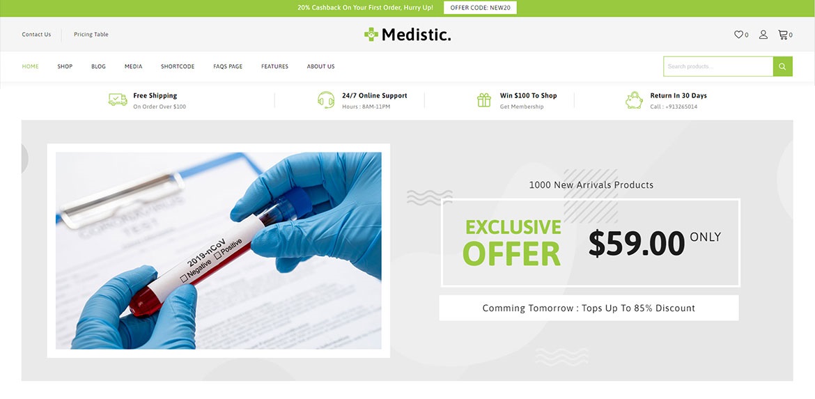 Sitio web para Meditic