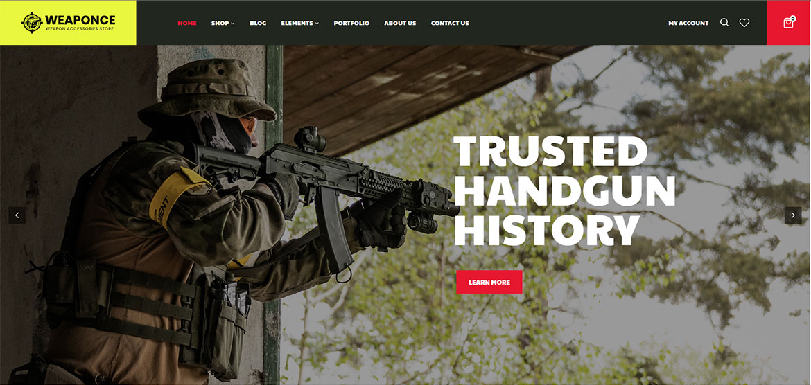 Sitio web para armas