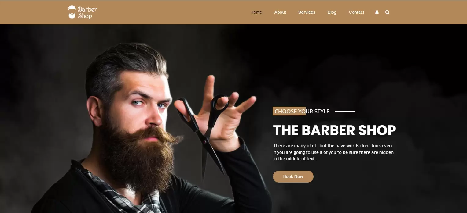 Sitio web de barbería