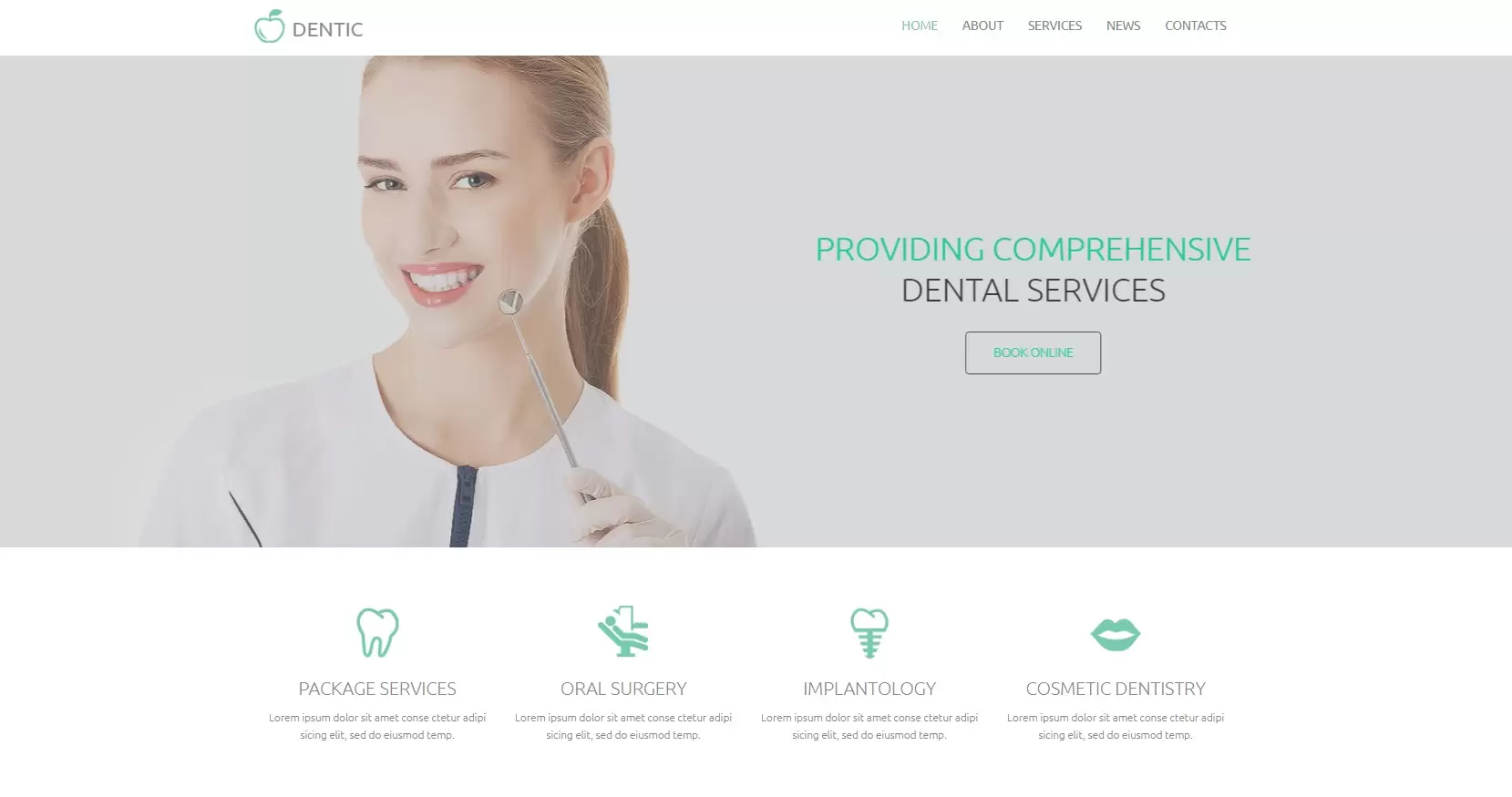 Sitio web para dentición