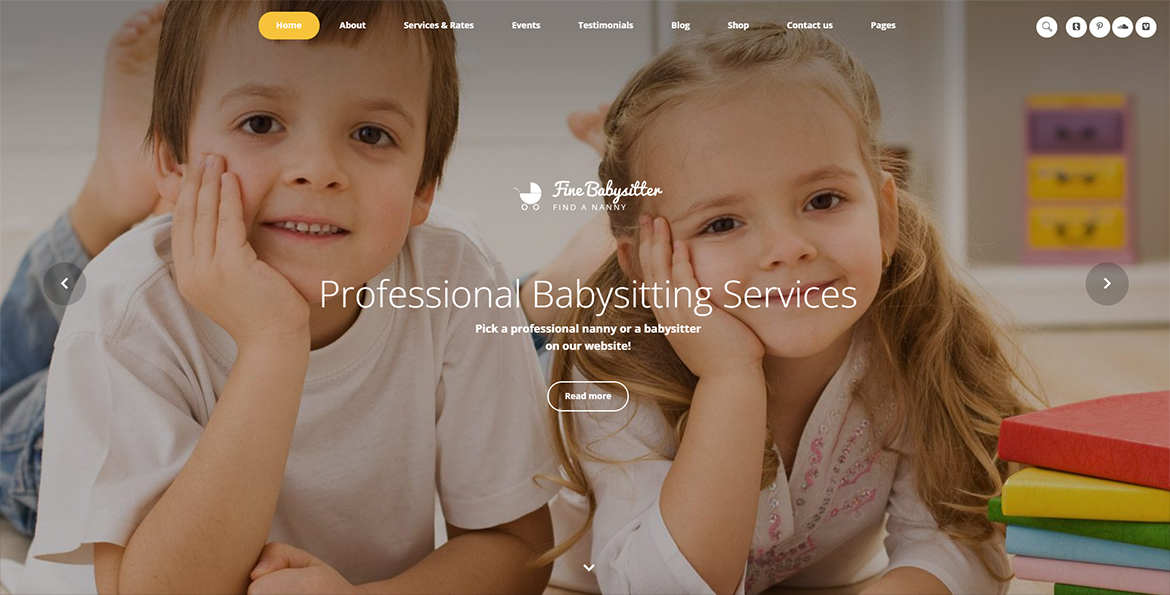 Sitio web de Fine-Babysitter