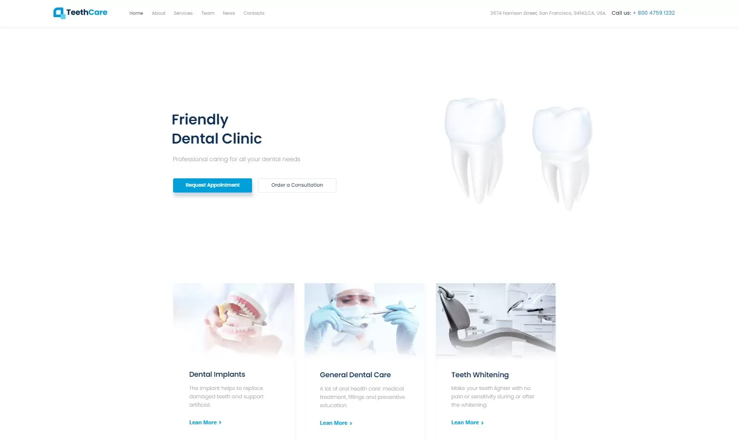 Web pro TeethCare