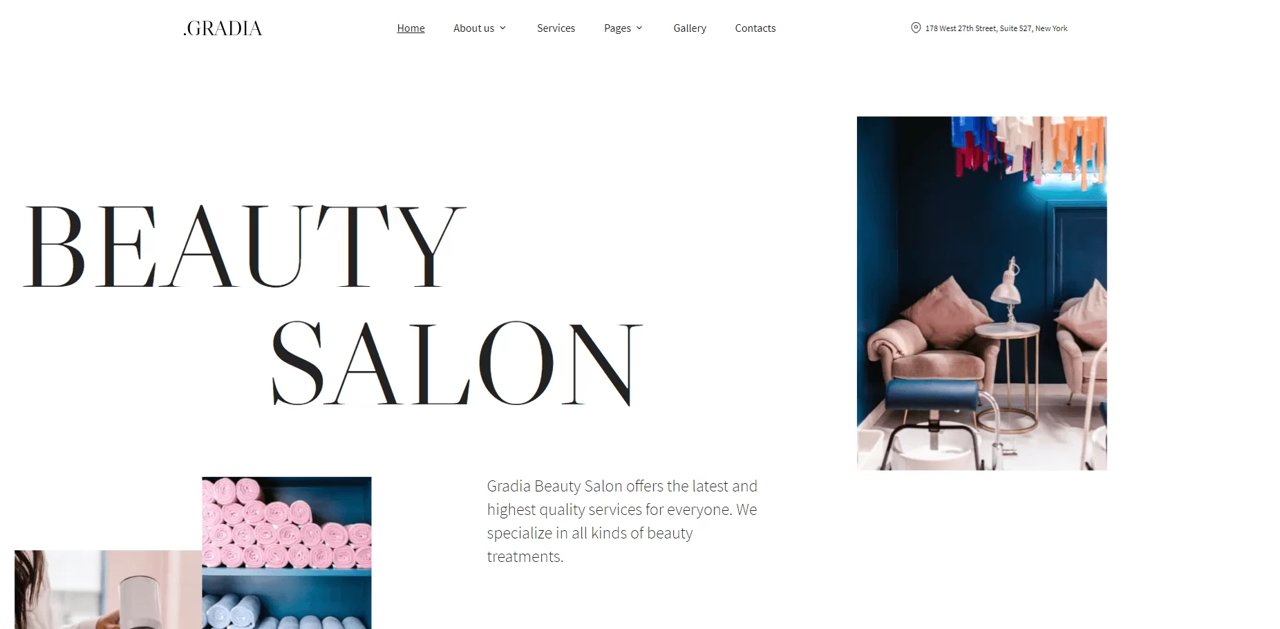 Website des Gradia-Salons