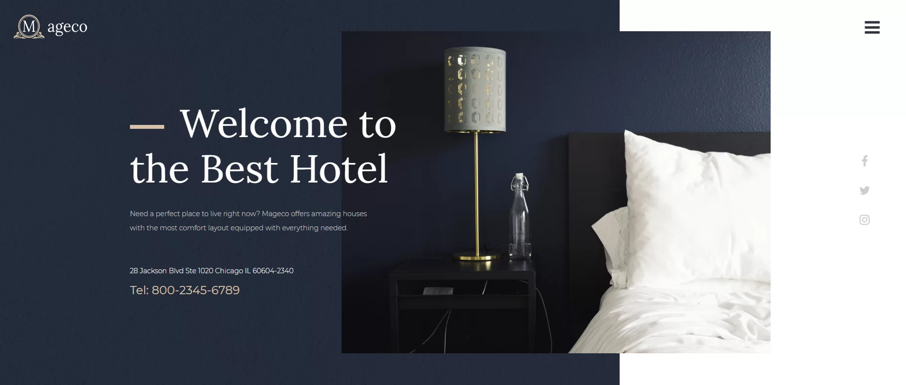 Website des Hotels Mageco