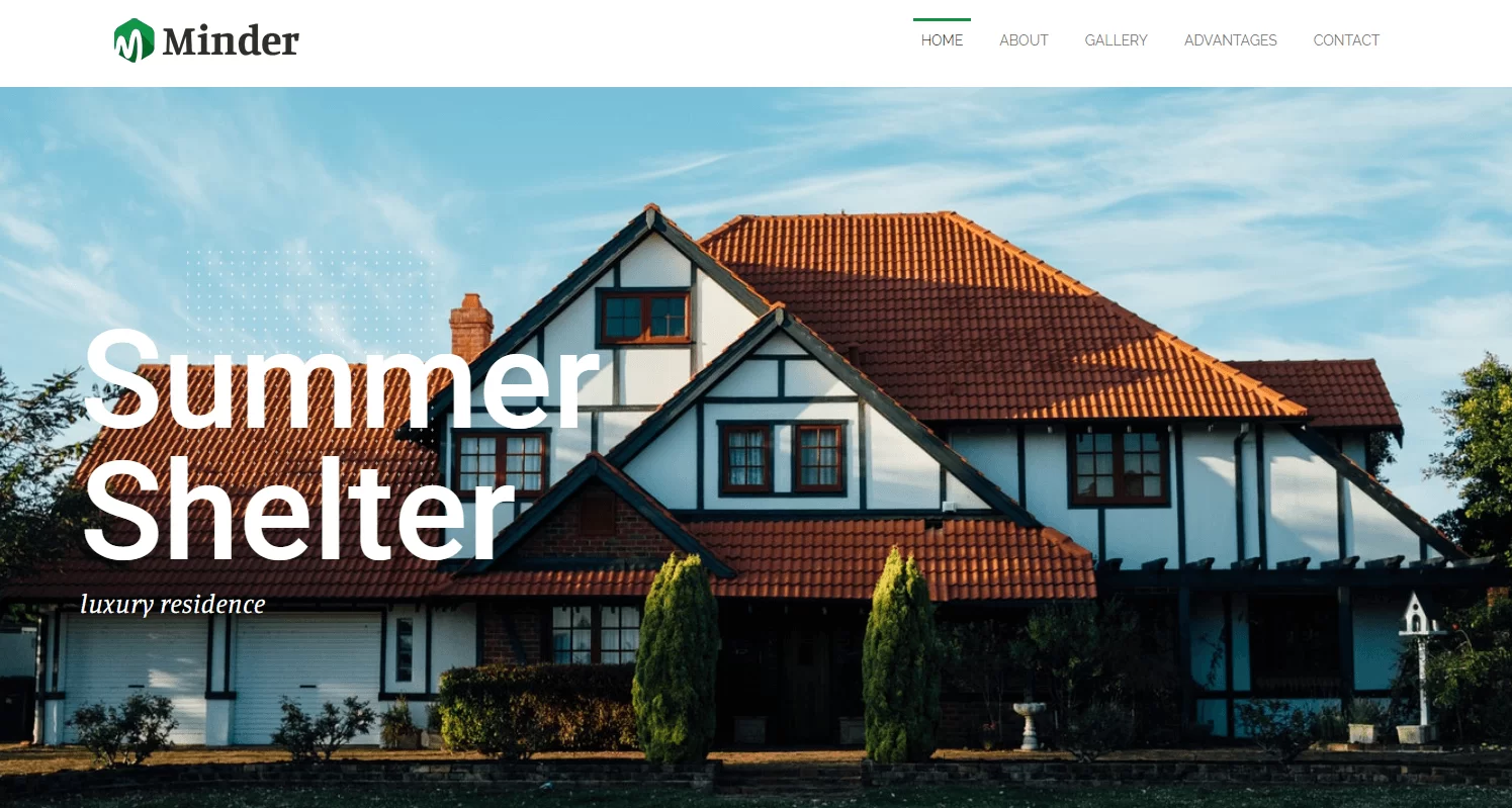 Minder Hotel-Website