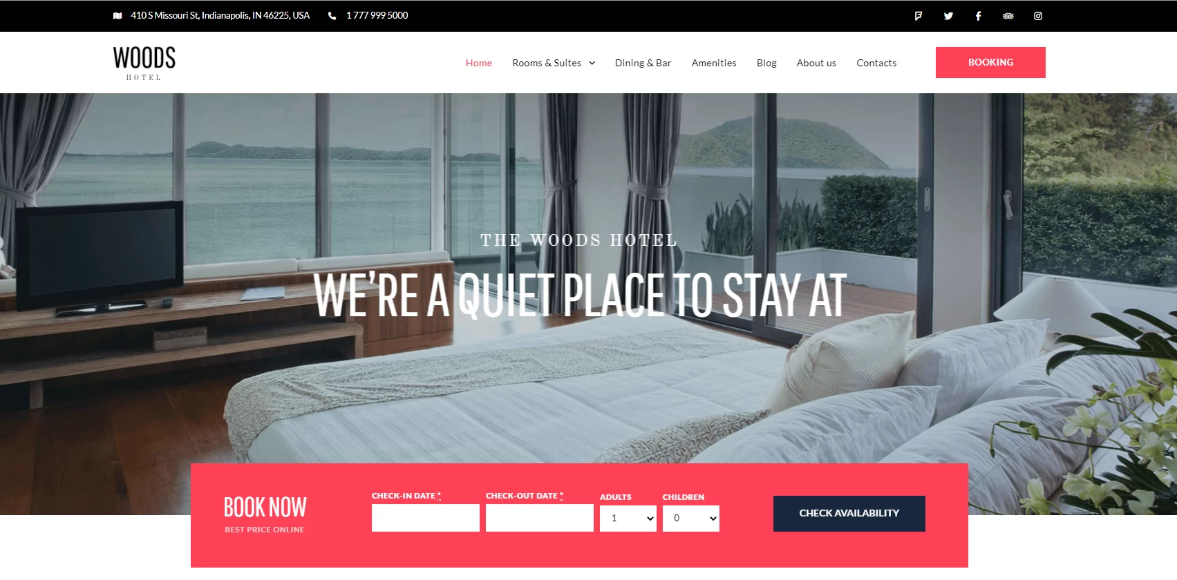 Sito web dell'Hotel MADERAS