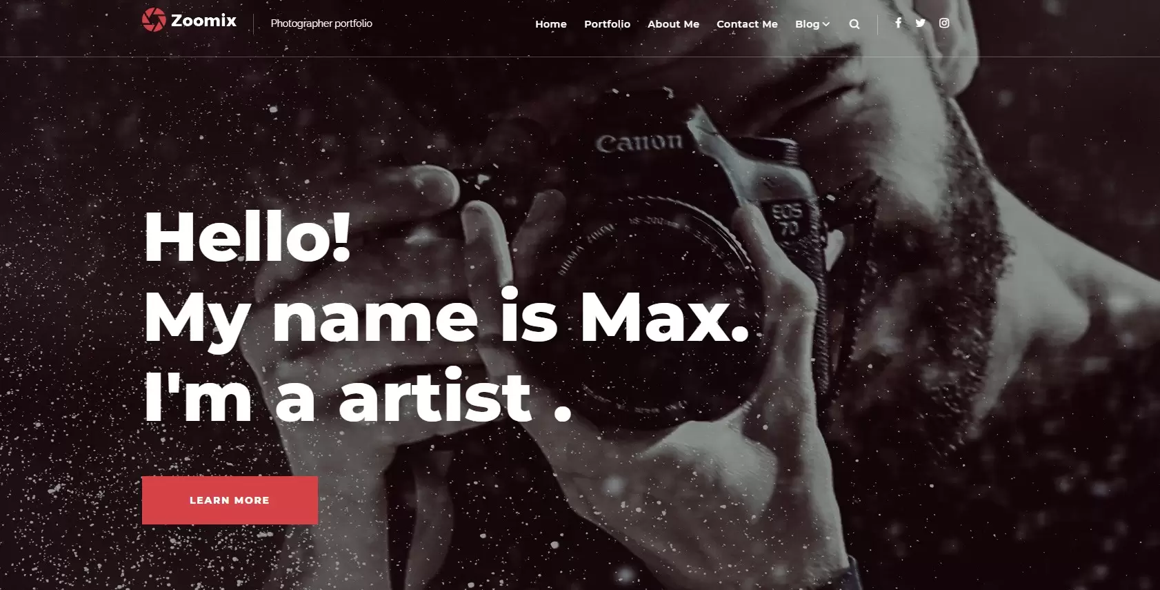 Sito web del portfolio di fotografi Zoomix